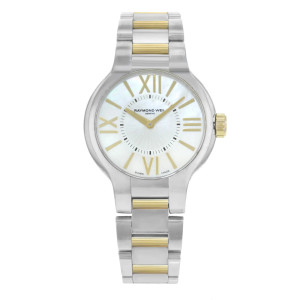 Front Full View Of RAYMOND WEIL 5932-STP-00907 Stainless Steel Watch Pre Owned Condition Good