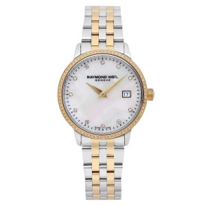 Front Full View Of RAYMOND WEIL 5988-SPS-97081 Stainless Steel Watch Pre Owned Condition Good