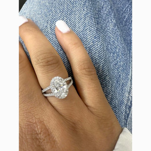 5th image of Rachel Koen 045979 Engagement Ring with Diamonds, New condition