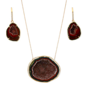 1st image of Rachel Koen 046600 Jewelry Set with Diamonds & Gemstones, PreOwned condition