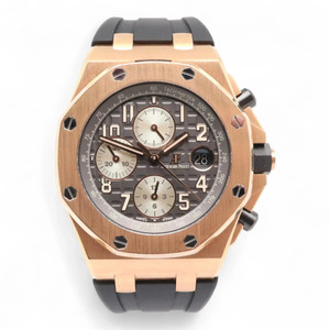 Front Full View Of Audemars Piguet 26470OR.OO.A125CR.01 Rose Gold Watch Pre Owned Condition Good