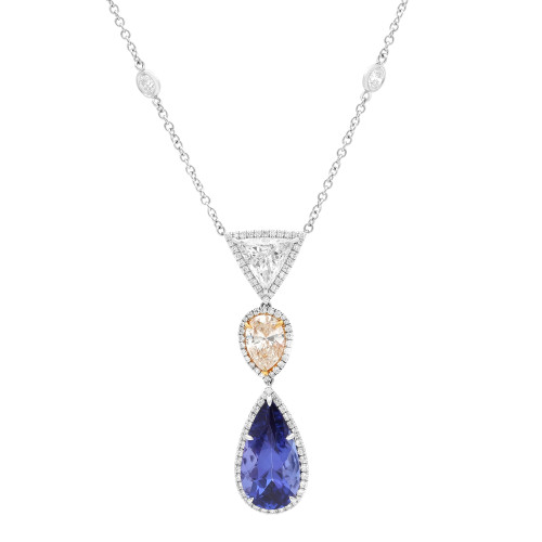 1st image of Rachel Koen 01832 Necklace with Diamonds & Gemstones, Unworn condition