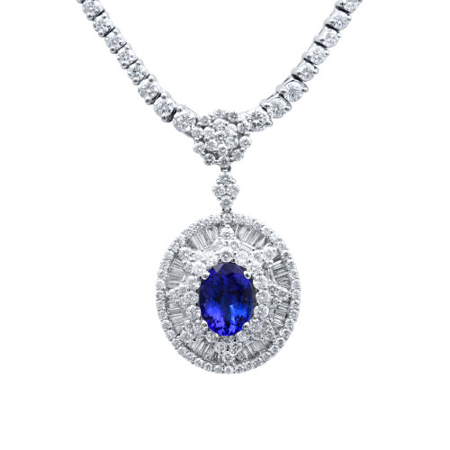 1st image of Rachel Koen 020383 Necklace with Diamonds & Gemstones, Unworn condition