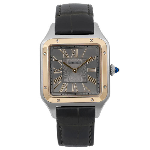 Front Full View Of Cartier W2SA0028 Stainless Steel Watch Display Model Condition Excellent