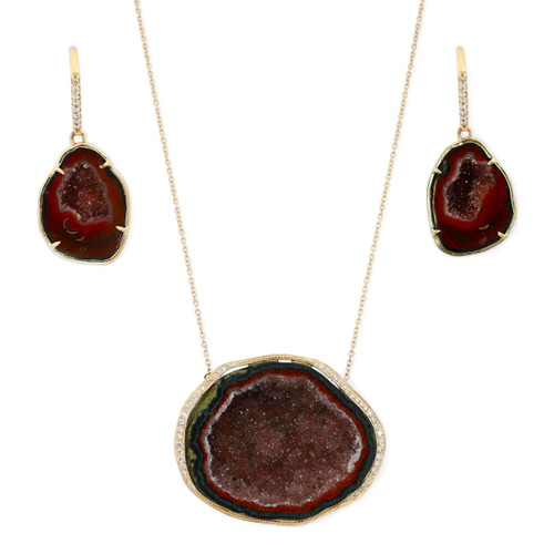 1st image of Rachel Koen 046600 Jewelry Set with Diamonds & Gemstones, PreOwned condition