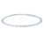 An image of a Rachel Koen women's bracelet with diamonds in white gold, positioned centrally against a white background. The bracelet is captured in a close-up side view, showcasing its complete circular shape and the brilliance of the diamonds. The clasp is visible at the top, indicating where the bracelet opens and closes. The diamonds are set in a continuous line, providing a uniform, elegant sparkle around the entire circumference.