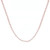 An image of a Rachel Koen women's necklace with diamonds, displayed against a white background. The necklace features a single strand of round-cut diamonds set in a three prong setting, creating a continuous line of sparkle in rose gold. The necklace is presented in a slightly curved, horizontal position at the center of the image, with the perspective giving a natural view as if laid out on a surface. The distance from the camera ensures the entire length of the necklace is visible, providing a clear view of the craftsmanship and the consistency of the diamond settings.