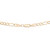 An image of a Rachel Koen brand unisex adult necklace without stones, displayed horizontally across the center with a slight curve. The necklace features large, polished yellow gold links with a lobster clasp closure visible at the center. The necklace is photographed from above at a close distance, providing a clear view of the texture and craftsmanship. The condition of the chain is pre owned. 