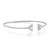 An image of a Messika women's bracelet with diamonds, positioned centrally and horizontally across the frame with a slight left tilt, against a white background. The bracelet features a sleek, open-ended design with two diamond-encrusted triangles at each tip, capturing the light at multiple angles to showcase the sparkle and craftsmanship. The distance from the viewer is close enough to discern individual diamonds and the delicate setting while maintaining the entirety of the bracelet in view.