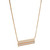An image of a Messika brand necklace designed for women, featuring a rosevgold chain at a close-up angle with a horizontal bar pendant. The pendant has a smooth rose gold upper section and a lower section encrusted with a row of sparkling diamonds, all against a white background.