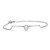 An image of a Messika women's Glam'Azone chain 18k white gold bracelet featuring diamonds, displayed on a plain white background. The bracelet is oriented horizontally across the center of the frame with a slight perspective angle showing the design depth. A circular diamond centerpiece is prominently positioned in the middle with smaller diamonds encircling a larger one. The bracelet's chain extends from both sides of the centerpiece, showcasing a delicate and intricate design with a clasp visible on the left side. The image is taken from a medium distance, allowing the entire bracelet to be visible with clear details of the diamonds and craftsmanship.