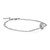 An image of a women's Messika bracelet with diamonds. The bracelet is positioned centrally against a white background, viewed from a top-down angle. It is laid out straight, with the clasp on the left side and the diamond-encrusted feature element on the right. The distance from the camera ensures the entire length of the bracelet is visible, capturing the delicate chain and the sparkling diamonds with high clarity.