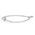 An image of a Messika women's bracelet with diamonds, positioned in a diagonal angle from the top left corner to the bottom right corner of the frame. The bracelet features a delicate chain with a focal diamond encrusted centerpiece, and the distance from the camera gives a clear view of the intricate details and sparkling stones. The background is a neutral, solid color to highlight the jewelry's elegance.