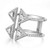 An image of a Messika women's ring with diamonds, displayed at a close-up angle that showcases a series of triangular diamond arrangements in a unique geometric design. The ring is set in a polished white gold band, encrusted with smaller diamonds around the triangles and band. The lighting emphasizes the sparkle of the diamonds and the craftsmanship of the ring. The Messika brand is subtly inscribed on the inner band, indicating authenticity.