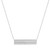 An image of a Messika brand Kate Horizontal Bar pendant 18k white necklace for women, featuring a horizontal bar pendant with a row of diamonds. The necklace is shown against a white background with the chain displayed diagonally across the view. The pendant is centered and closely-up, providing a clear view of the sparkling diamonds set within the bar.
