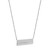 An image of a women's Messika brand necklace with diamonds, featuring a horizontal bar pendant on a fine link chain. The necklace is photographed at a close distance with a front-facing angle, highlighting the bar pendant adorned with a row of sparkling diamonds along the bottom edge, set against a clean, white background.