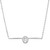 An image of a Messika women's Glam'Azone chain necklace with diamonds, displayed against a white background. The necklace features a delicate chain with a horizontal bar at the center, from which a single, prominent diamond is set in a circular frame. The necklace is presented in a straight, front-facing position, offering a clear view of the design and the sparkling diamond centerpiece. The image is captured from a close distance and a direct angle, ensuring the details of the necklace are visible and focused.