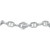 An image of a Rachel Koen women's necklace with diamonds is displayed against a white background. The necklace is laid out horizontally and spans across the image from left to right, with the back view of the clasp. The necklace features a series of interconnected links, adorned with sparkling round cut diamonds. The image is taken from a close, overhead angle, providing a clear and detailed view of the necklace's design and the diamonds' placement.
