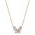 An image of a Rachel Koen women's necklace featuring a butterfly pendant adorned with diamonds and moonstone. The necklace is presented against a white background, centered and viewed from a front-facing angle that displays the jewelry's design and details clearly. The chain is made in yellow gold with visible links, and the butterfly pendant is detailed with moonstone gemstone wings and round diamond accents, creating a symmetrical design. The distance from the camera shows the entire necklace, providing a clear view of the pendant and a portion of the chain.
