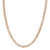An image of a Rachel Koen diamond necklace for women, displayed against a white background. The necklace is arranged in a slight curve at the center of the frame, showcasing a continuous line of rectangular emerald cut diamonds each encased in yellow gold bezel set links. The view is from directly above, with the necklace appearing to be at a close distance, allowing for clear visibility of the individual diamonds and their settings. The camera angle is perpendicular to the surface, ensuring that the jewelry piece is the focal point of the image.