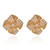 An image of a pair of Luca Carati women's earrings with diamonds, shown in a front-facing view against a white background. The earrings are designed with a pinwheel-like pattern in polished yellow gold, each segment pavé-set with sparkling round diamonds and a larger diamond centered on each earring. They are positioned symmetrically with a slight distance between them, giving a clear view of their intricate design and luxurious finish. The angle provides a direct look at the earrings’ details and craftsmanship.