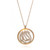 An image of a new Luca Carati women's necklace with diamonds, featuring a yellow gold pendant with an Arabic symbol design encrusted with sparkling round diamonds, displayed frontally and centered against a white background. The delicate yellow gold chain is partially visible, extending upwards from the pendant, and is shown at a medium distance, providing a clear view of the jewelry's details. The angle of the shot is direct and level with the pendant, ensuring the design and diamonds are in full focus.