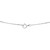 An image of a women's Bliss By Damiani pendant necklace with diamonds, displayed against a white background. The back of the necklace is centered horizontally in the frame, showing a delicate clasp detail at the center. The chain is fine and made in white gold, reflecting light evenly across its surface. The distance from the camera is moderate, allowing for clear visibility. The angle is direct and eye-level, providing a clear and accurate representation of the necklace's design and quality.