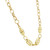An image of a Rachel Koen unisex adult vintage necklace with diamonds, displayed against a white background. The necklace features a series of yellow gold links with a twisted rope design, leading to two larger, textured beads encrusted with diamonds. The beads are symmetrically positioned, and the necklace is photographed from a front, slightly angled perspective, allowing both the texture of the gold and the sparkle of the diamonds to catch the light. The chain extends off the edges of the image, suggesting continuation beyond the frame. The focus is sharp, offering a clear view of the necklace's intricate details.