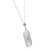 An image of a women's necklace by Rachel Koen, featuring a pendant with diamonds and clear crystal gemstones. The pendant is rectangular and displayed at a slight angle, highlighting its intricate detailing and the diamonds and gemstones set within. The necklace chain is visible from the top, extending downward, and the image is taken from a close distance to capture the pendant's texture and design.Excellent pre-owned condition. 