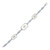 An image of a women's bracelet from Rachel Koen, featuring intricate diamond and clear crystal details. The necklace is displayed diagonally from the top left to the bottom right against a plain background. The shot is taken from a top-down angle, allowing a clear view of its design elements. The focus is on the central geometric shapes adorned with sparkling diamonds, highlighting the elegance and craftsmanship of the piece.Excellent pre-owned condition. 