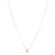 An image of a delicate Rachel Koen women's yellow gold necklace without stones, featuring a simple letter 'S' pendant. The necklace is displayed against a white background with the chain forming a slight 'V' shape due to its suspension from an unseen point above the frame. The pendant is centered and hangs naturally, with the chain leading away at gentle angles toward the upper left and right corners of the image, suggesting a symmetrical and balanced design. The distance from the viewer gives a clear view of the necklace's design and the chain's intricate links.