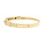 An image of a women's bracelet with diamonds by Rachel Koen, displayed at a slight angle from the side. The bracelet is positioned horizontally, showcasing its elegant gold band adorned with sparkling diamonds. The photo is taken from a close distance, highlighting the intricate design and shimmering details of the piece.Excellent pre-owned condition. 