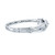 An image of a women's bracelet by Rachel Koen, featuring intricate diamond and gemstone detailing. The bracelet is shown from a side angle, highlighting its elegant openwork design and a prominent diamond at the center, flanked by smaller gemstones. Photographed at a close distance on a plain background, the piece's craftsmanship and white gold sheen are clearly visible.Excellent pre-owned condition. 
