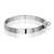 An image of a Hermes unisex adult bracelet with diamonds, positioned horizontally. The bracelet is captured from a slightly elevated angle, showcasing its sleek, polished surface and the diamond-studded clasp on the right side. The photo is taken at a close distance to highlight the details of the design.