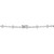 An image of a women's necklace by Rachel Koen featuring diamonds and rubies. The necklace is displayed horizontally and centrally against a plain white background, showcasing its intricate design. The focus is on the central clasp and the repeating star-shaped diamond patterns. The image is taken from a straight-on angle at a medium distance, highlighting the necklace's elegant details in white gold.