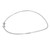 An image of a Dinh Van women's necklace with diamonds, displayed against a plain white background. The necklace is positioned flat, with a slight angle showing its elegant curve in white gold. The diamonds are subtly embedded along one section, adding a sparkling detail. The photo is taken from a medium distance, capturing the entire piece clearly. Excellent preowned condition.