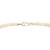 An image of a Rachel Koen unisex adult necklace with opal gemstones. The photograph captures a close-up view of the necklace's clasp, positioned centrally. The gemstones are arranged in a circular pattern, showcasing their smooth, rounded bead shapes. The angle is straight on, highlighting the yellow gold clasp's design and the delicate hues of the gemstones. Excellent preowned condition.