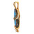 An image of a luxurious unisex pendant by Rachel Koen, showcasing a side view of the pendant. The design features vibrant gemstones with a play of blue and green hues, elegantly encased in a yellow gold setting. The pendant includes diamond accents that add sparkle, visible at the top and bottom. The image captures the pendant at a close angle, highlighting its intricate details and craftsmanship. Pendant is without chain. Excellent Preowned condition.