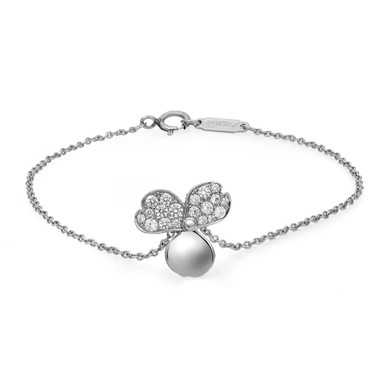 Tiffany & Co. Paper Flowers Diamond Bracelet Platinum 6.5 Inches