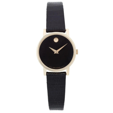 Vintage Movado Museum 22mm 14K Yellow Gold Steel Quartz  display picture 3