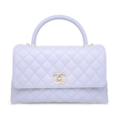 Chanel 31 Rue Cambon Medium Coco Handle Flap Light Purple Caviar