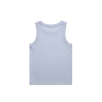 A light blue organic rib tank top with a simple design and no visible logos.