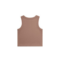 A brown organic rib crop tank with a clean, simple design and no visible logos or branding.