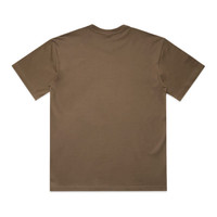 A brown Box Tee T-shirt with a plain back, featuring a logo at the neckline.