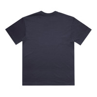 A navy blue Box Tee T-shirt featuring a simple rear design and a logo on the label.