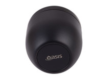 A vacuum food pod in sleek black with a branded logo on the base.