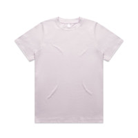 A light pink t-shirt featuring a classic crew neck design and an unembellished front. It has a logo on the label.