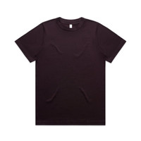 A dark brown t-shirt with a classic crew neckline. The shirt has a plain design and features a logo.