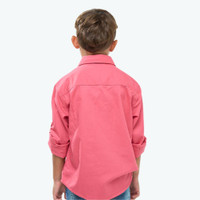 Outback Cobber Hazeldean Kids Half Button Long Sleeve Work Shirt
