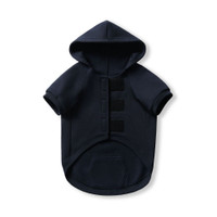 A navy coloured dog hoodie